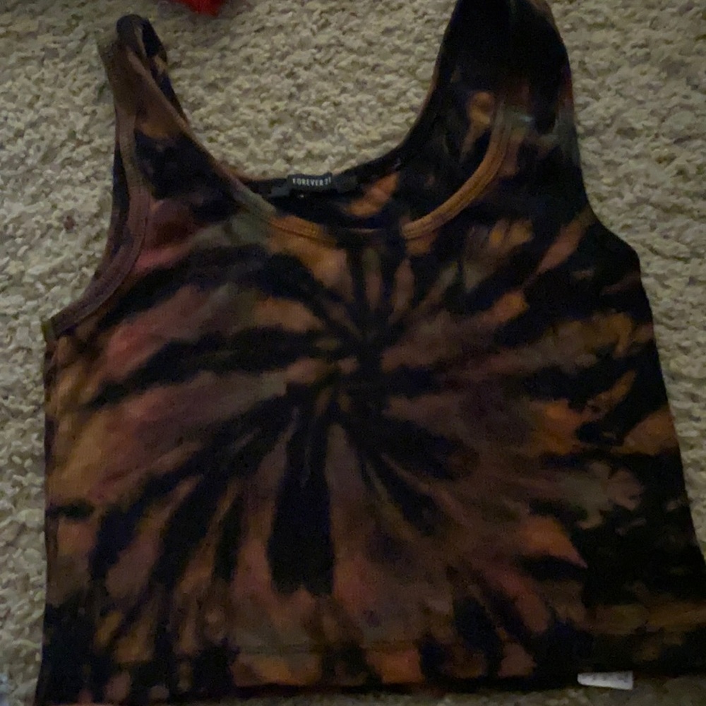 bleached black tank top